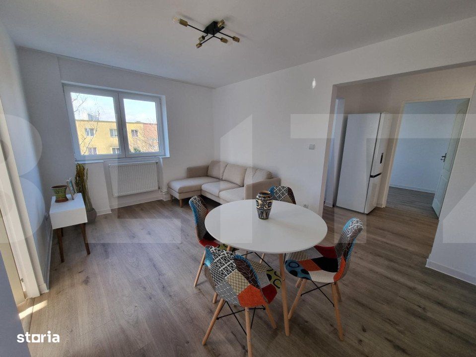 Apartament renovat complet! 4 camere, 57mp, baie cu geam, zona Casa Pi