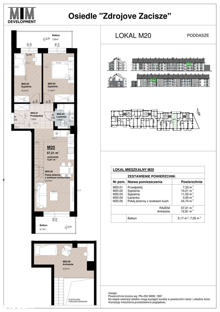 Osiedle Zdrojove Zacisze Busko-Zdrój | Mieszkanie AM20 - 70,02 m2 - Pełny obrazek: 2/7