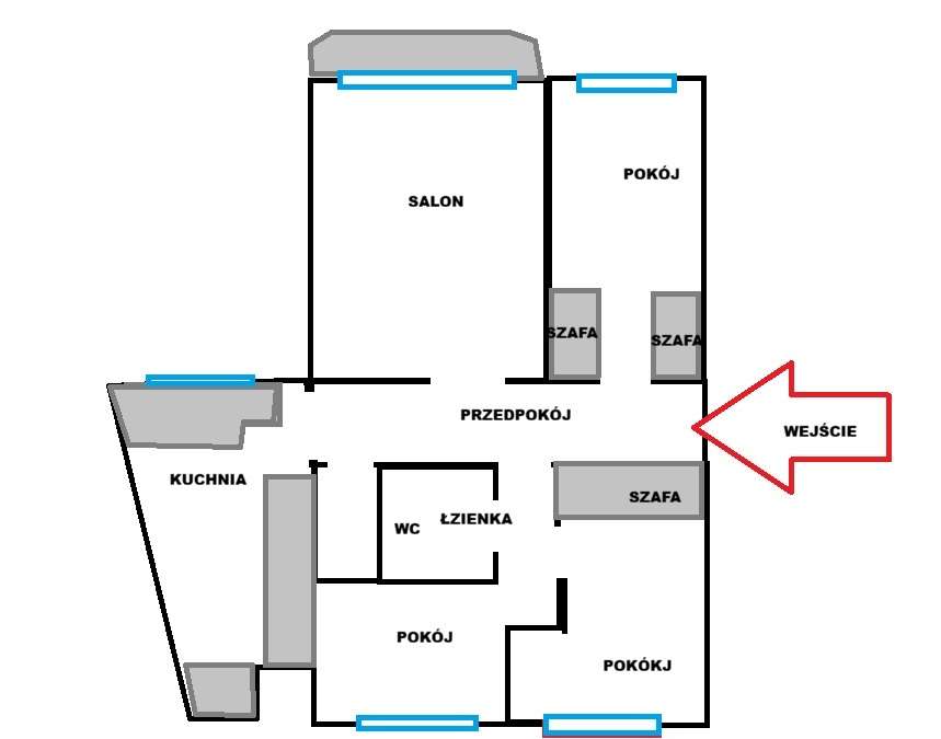 4 pokojowe mieszkanie, pow. 70m2, 3p/4p Katowice os. Radockiego!-19
