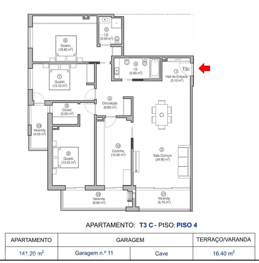 T3 em Tavarede - Figueira da Foz - Grande imagem: 5/7