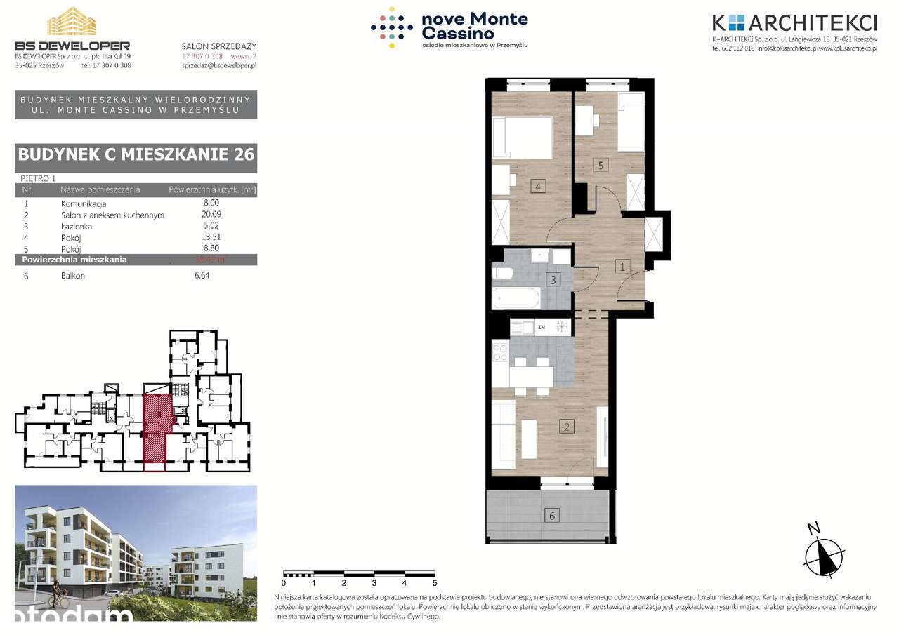 Nove Monte Cassino | mieszkanie 3-pok. | C26 - Pełny obrazek: 2/7