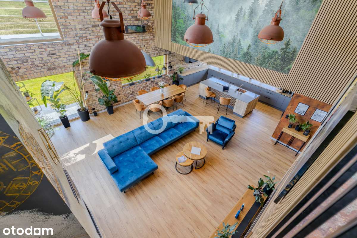 Stylowy pasywny dom | Imponujący salon - Pełny obrazek: 4/15