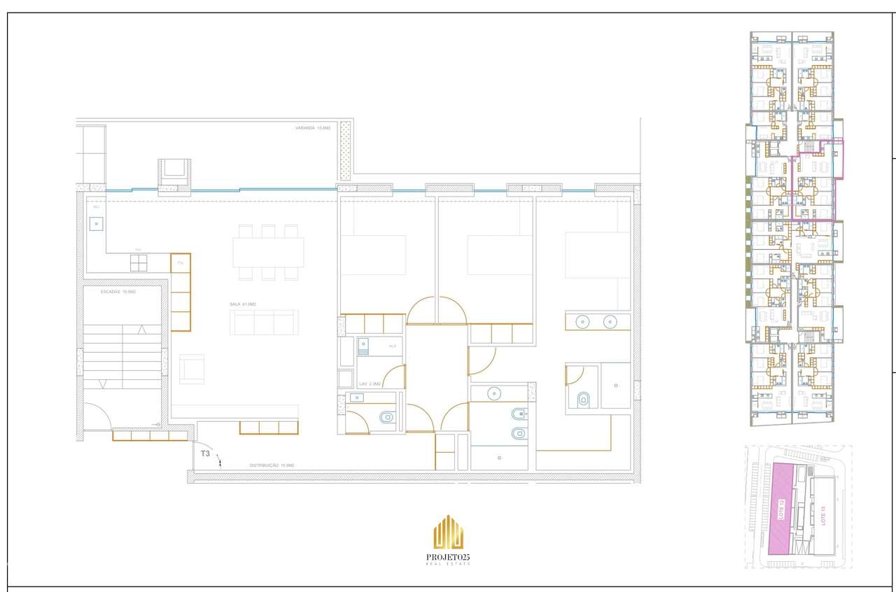 T3 NOVO, Varanda 16m2 em Condº Fechado com Piscina e jardins privados.-17