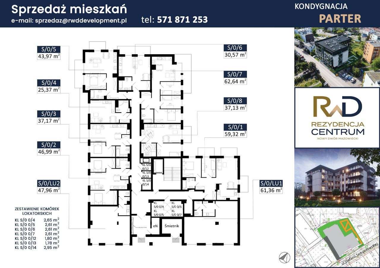 Rezydencja Centrum - ścisłe centrum Nowego Dworu Mazowieckiego - 2 pok - Pełny obrazek: 3/6