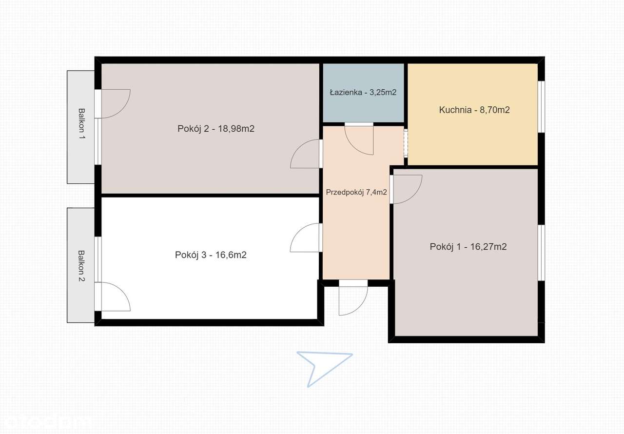 3 pokoje | Osobna kuchnia | 2 balkony | Obok Aquaparku-19