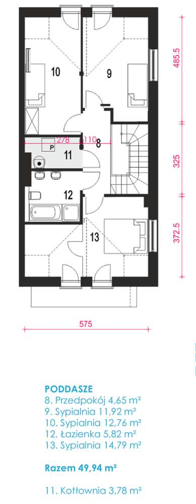 Gotowy skrajny szereg z garażem, działka 330 m2, bez prowizji - Pełny obrazek: 4/4