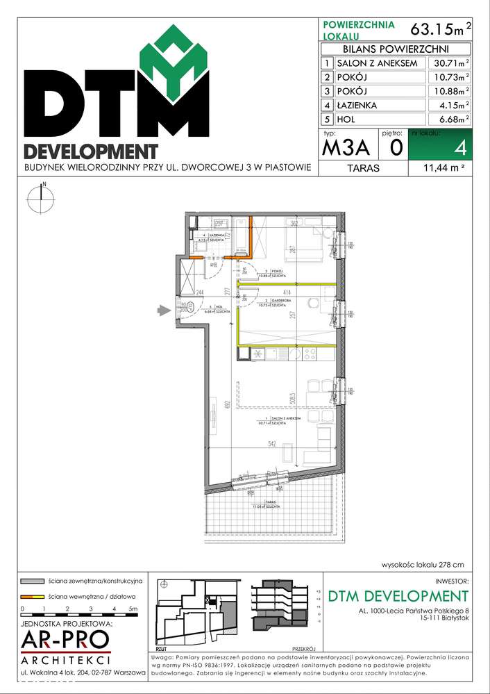 PIASTÓW CENTRAL 3-pokojowe mieszkanie 63,15m2 + taras-9