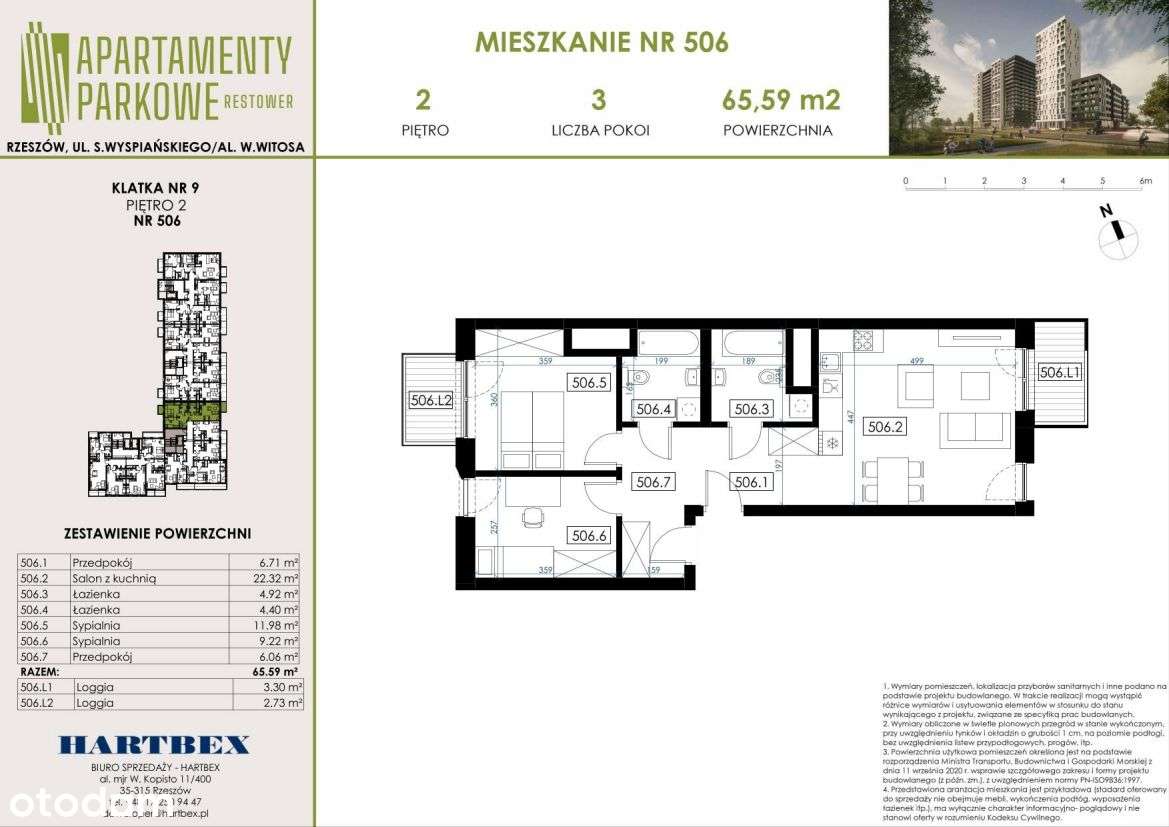 Apartamenty Parkowe | mieszkanie 3-pok. | 506 - Pełny obrazek: 2/7