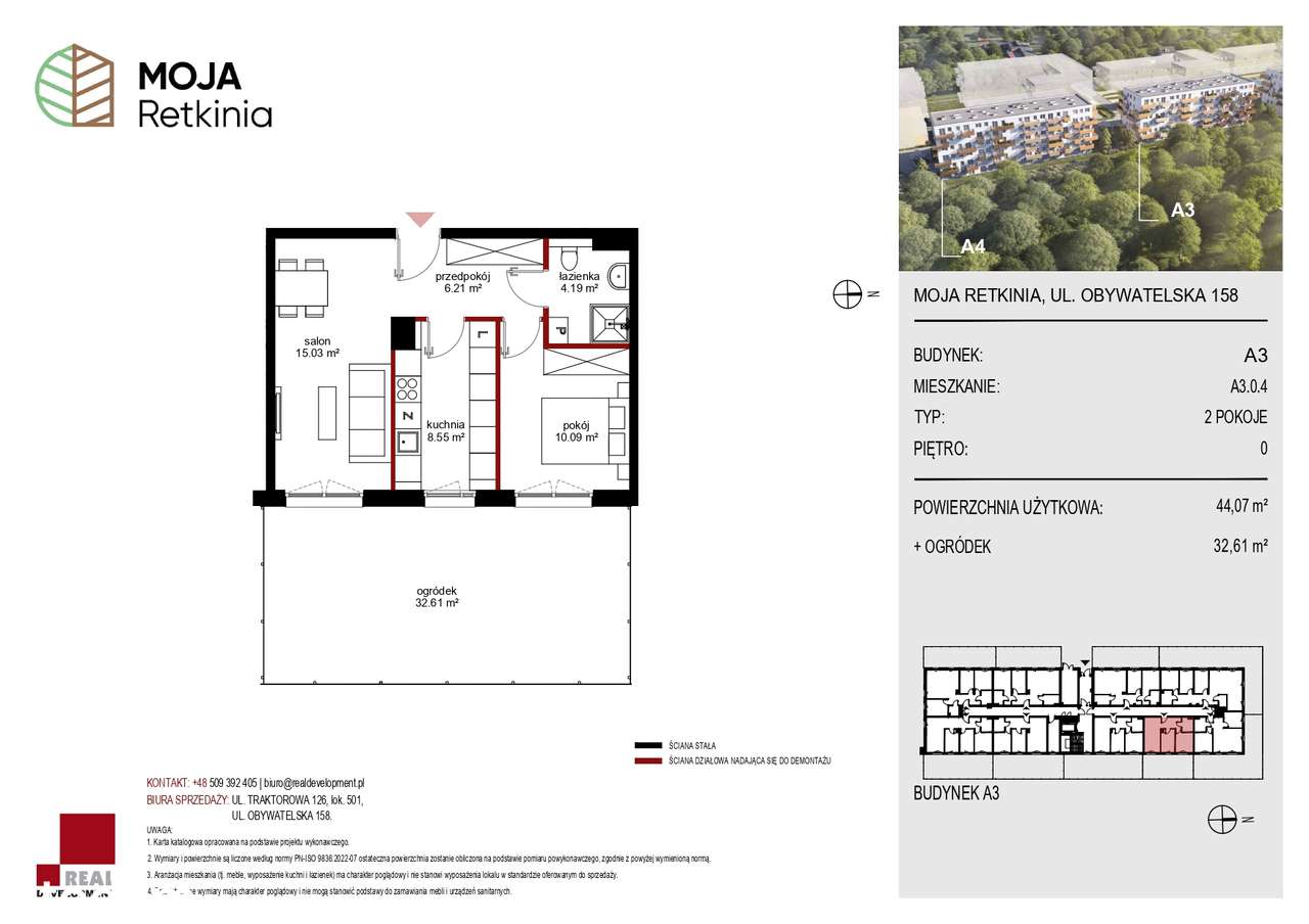 MOJA RETKINIA Etap II ul. Obywatelska 158 mieszkanie z ogródkiem!!-4