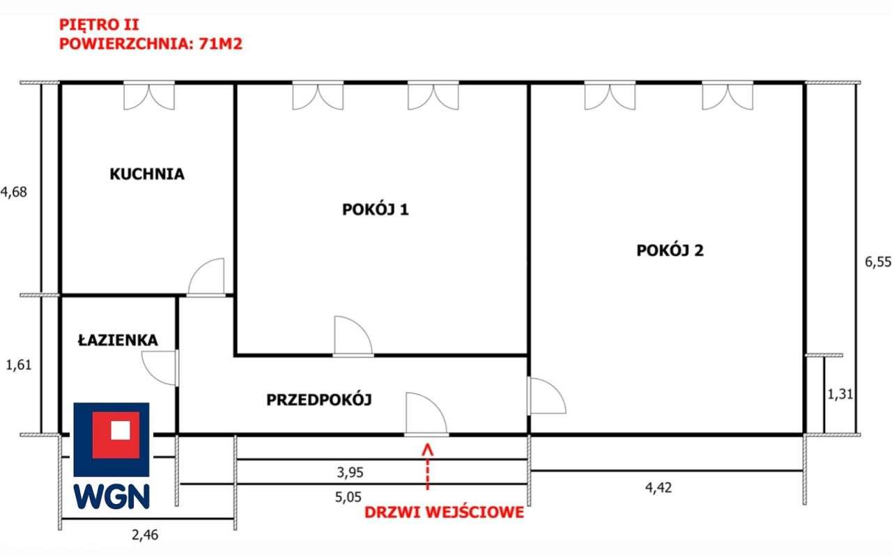 Mieszkanie, 71 m², Legnica – pohled 2