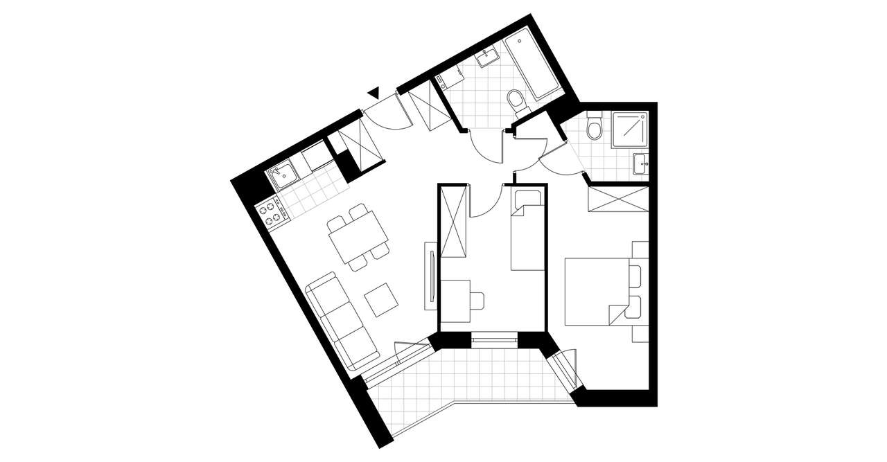3-pokojowe mieszkanie 59m2 + loggia Bez Prowizji - Pełny obrazek: 2/7