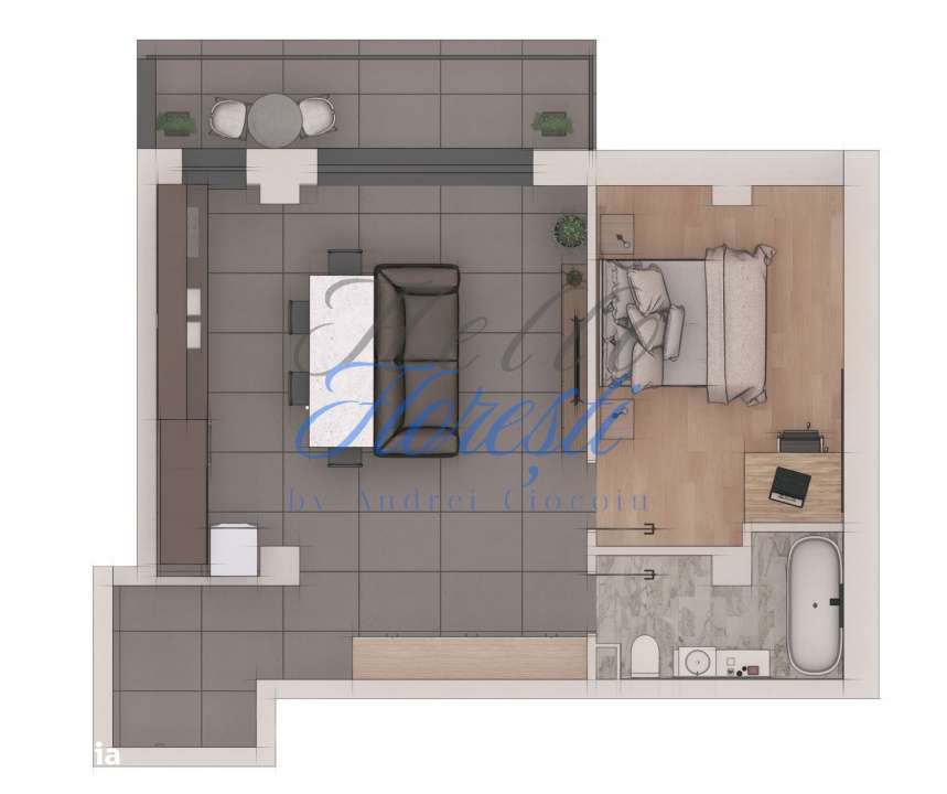 Apartament 2 camere 53,73mp, ansamblu NZEB, zona Terra - Imagine principală: 2/3