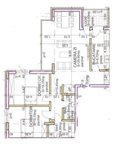 De vanzare apartament cu 3 camere semifinisat Andrei Muresanu - Imagine principală: 4/6