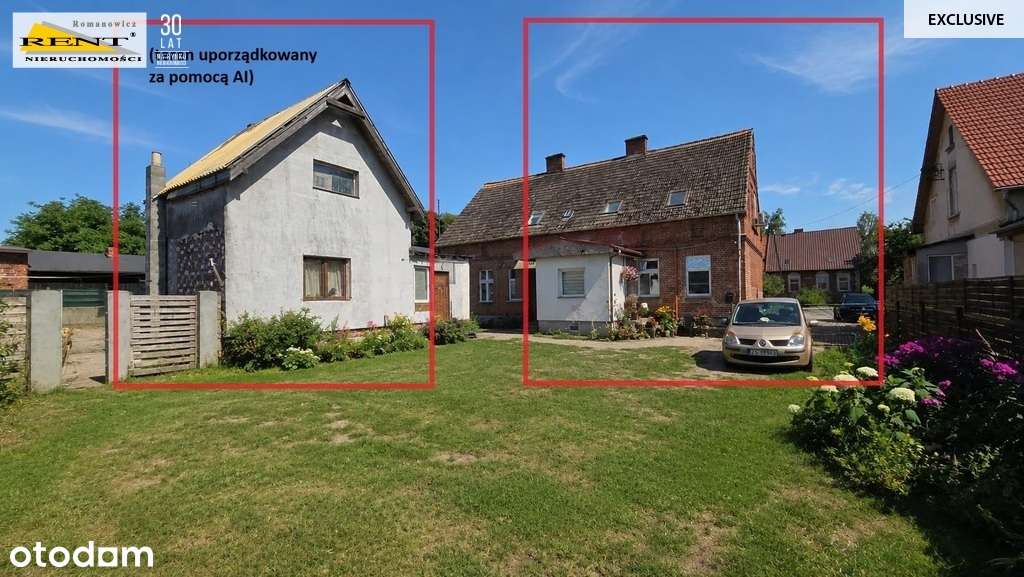 2 domy + działka budowlana 900m2 Szczecin Wielgowo