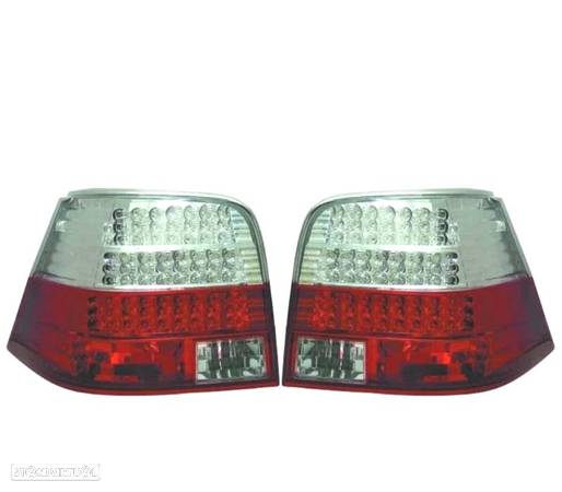 FAROLINS TRASEIROS LED GOLF 4 MK IV 97-03 VERMELHO BRANCO - 1