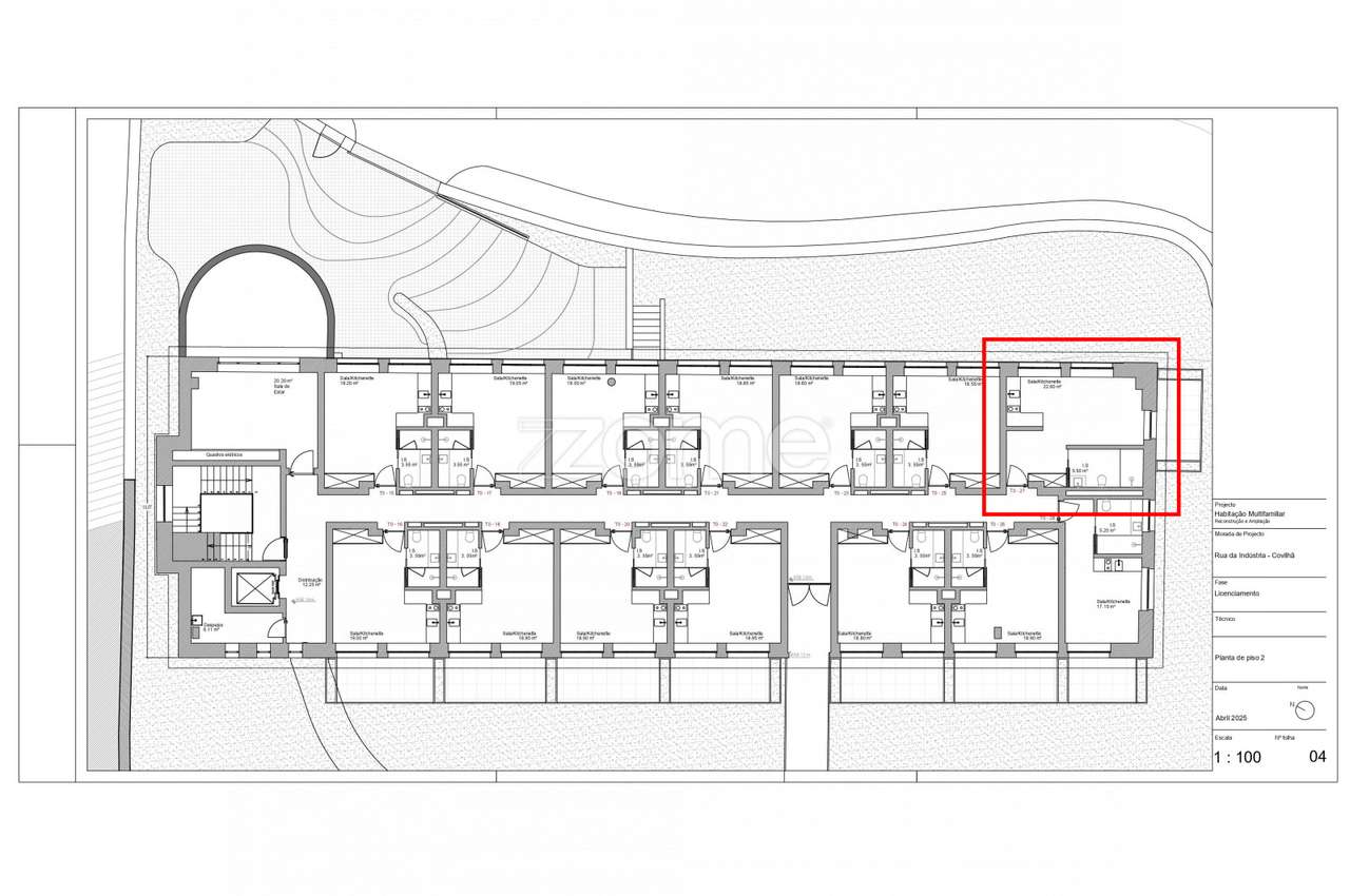 Apartamento T0 com garagem na Covilhã (Fração 2.13) - Grande imagem: 3/16