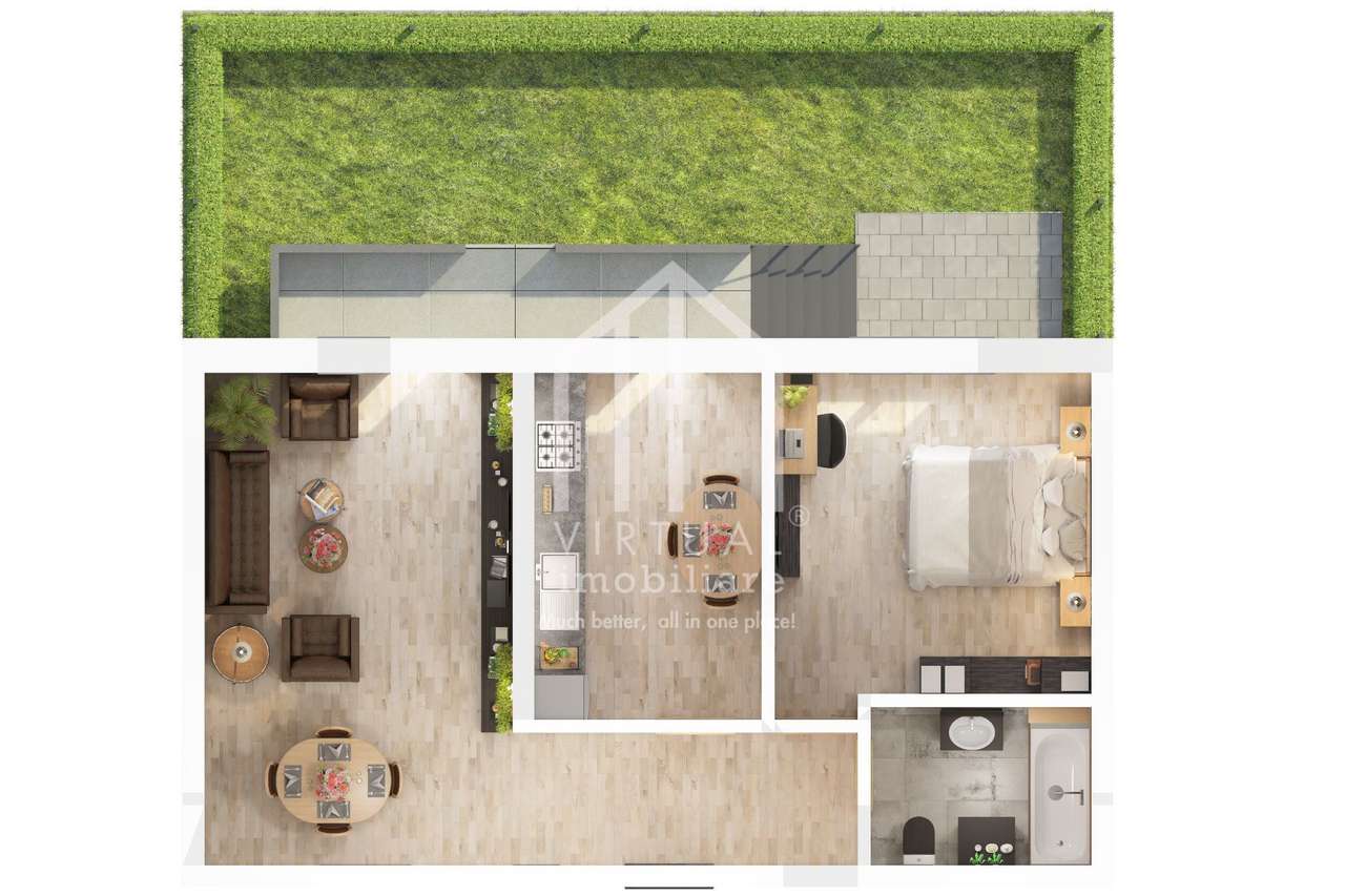 Ap. 2 camere 56mp utili + balcon si gradina | la cheie | Dna Stanca - Imagine principală: 5/9