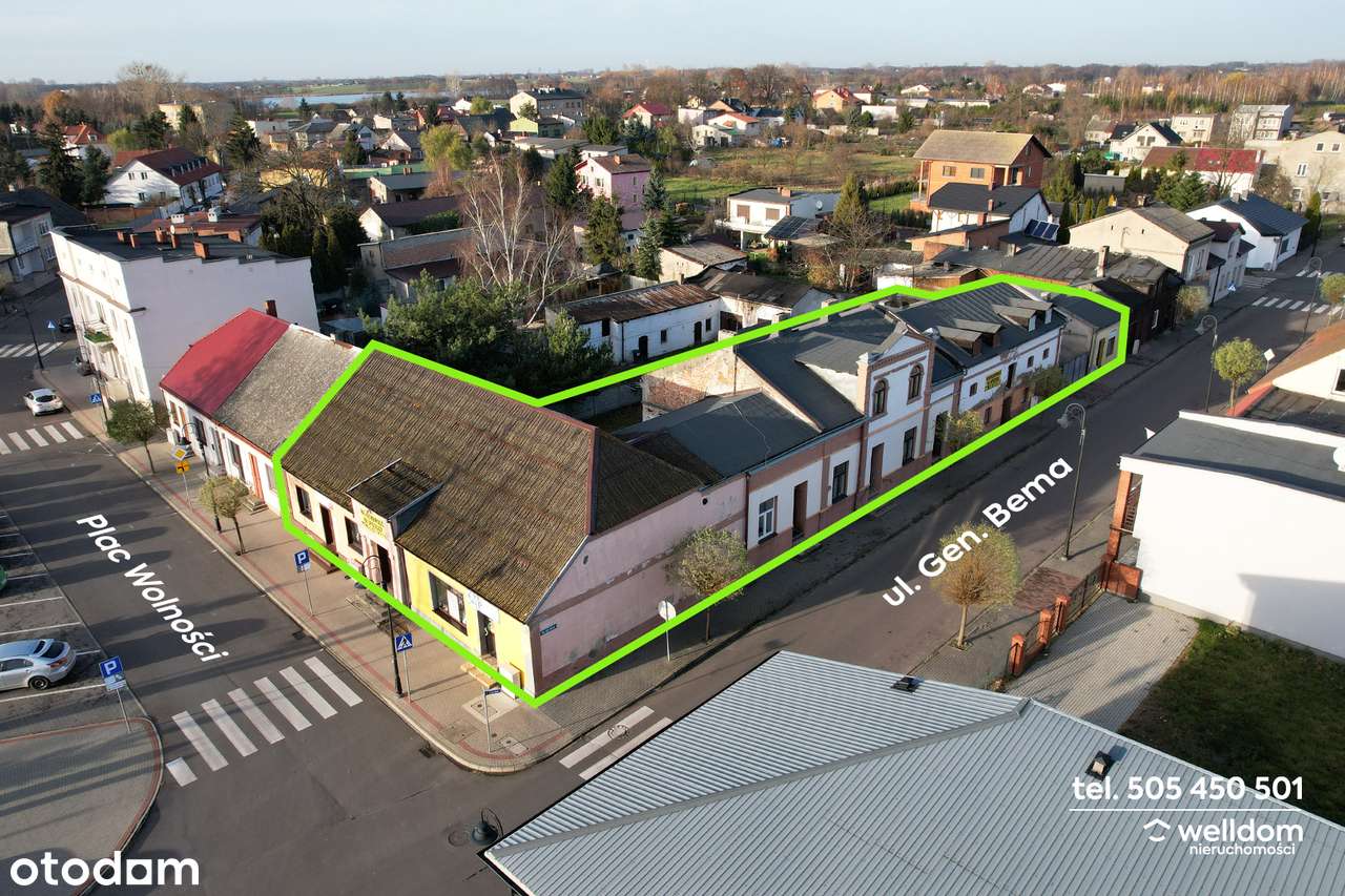 Kamienica 400 m2 z lokalami handlowymi – centrum miasta