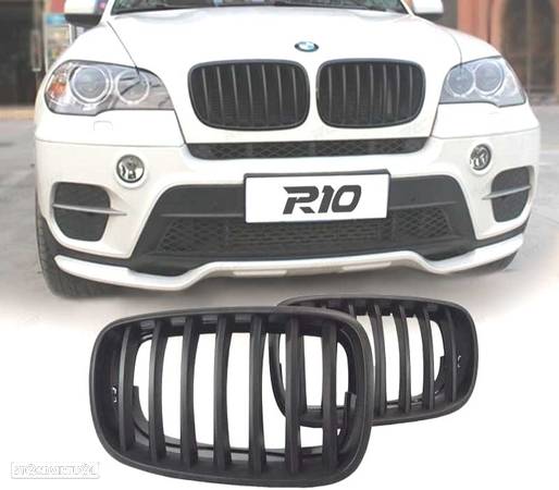 GRELHAS FRONTAIS PARA BMW X5 E70 X6 07-14 PRETAS - 1