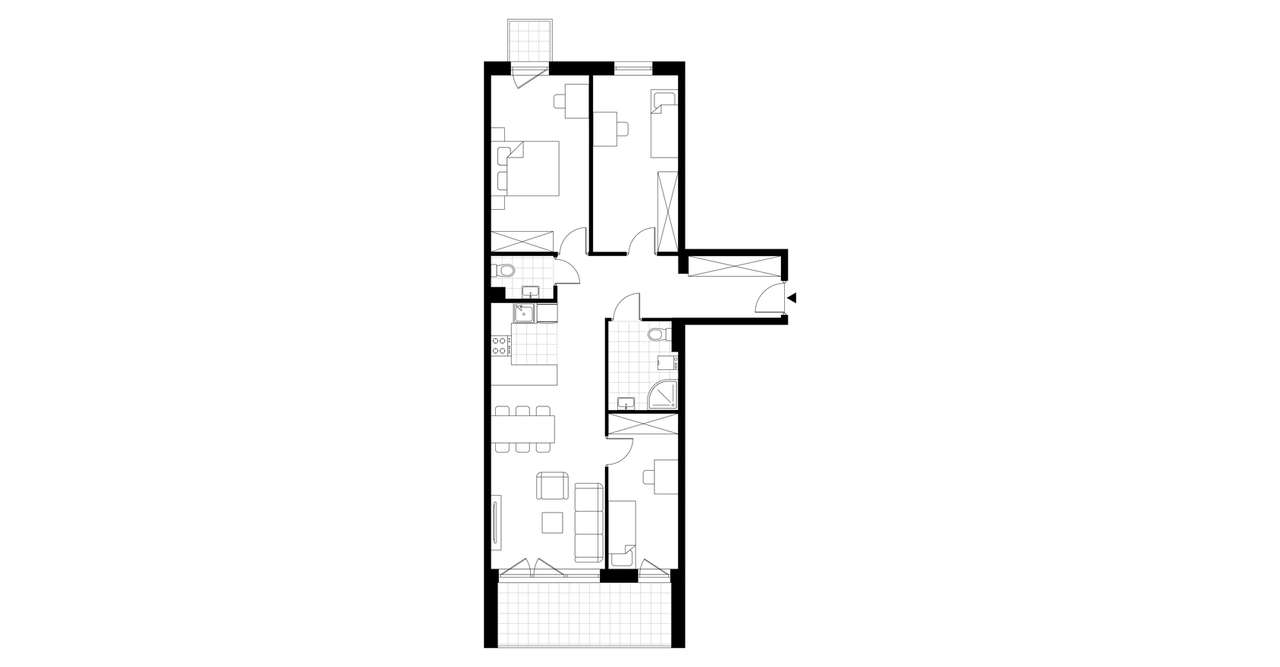 4-pokojowe mieszkanie 79m2 + balkon - Pełny obrazek: 3/7