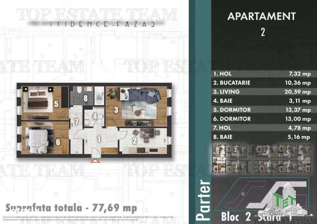 Reduceri! Apartament 3 camere bloc nou BerceniParc Tudor Arghezi