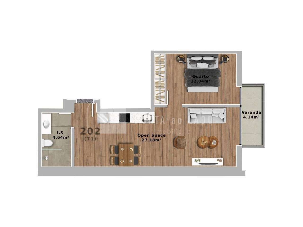 Apartamento T0 Venda em Santa Marinha e São Pedro da Afurada,Vila Nova - Grande imagem: 5/7