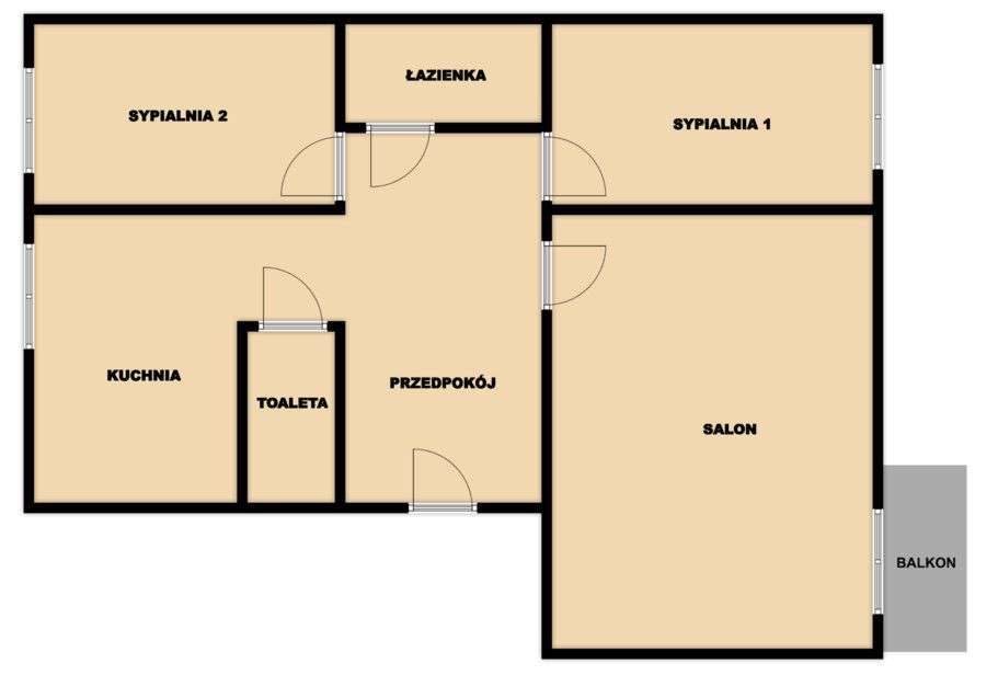 Przestronne 3-pokojowe mieszkanie z balkonem-8