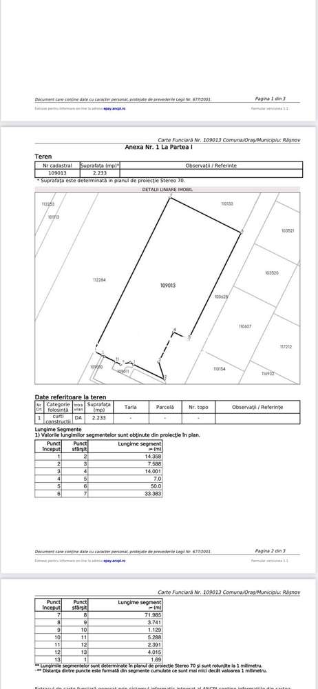 Teren 2233 mp  intravilan  Rasnov  Brasov - Imagine principală: 2/5