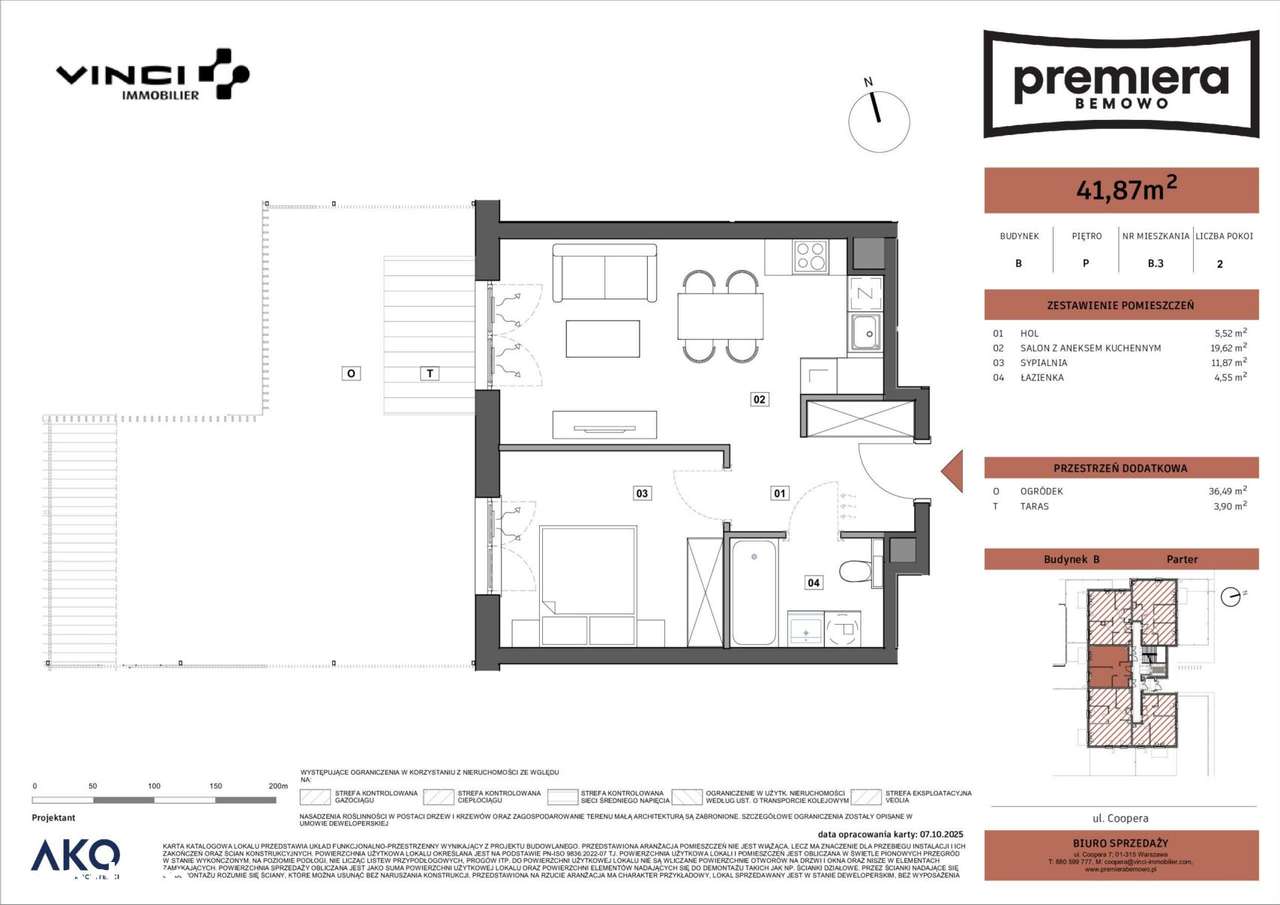 2-pokojowe mieszkanie 41m2 + ogródek Bezpośrednio - Pełny obrazek: 2/3