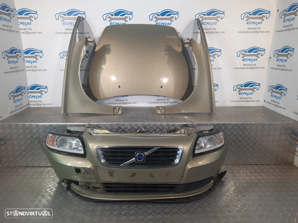 FRENTE COMPLETA VOLVO V50 FACELIFT II 2 MK2 545 FASE II S40 II 2 544 CAPOT PARACHOQUES GUARDA-LAMAS OTICAS RADIADOR VENTILADOR FRENTE FIBRA REFORÇO - 13