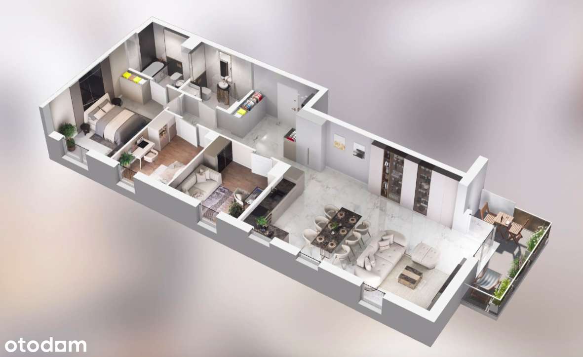 GOTOWE 4 pokoje na Ursynowie. Strefa rekreacyjna na dachu - Pełny obrazek: 4/13