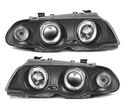 FARÓIS ANGEL EYES CCFL PARA BMW E46 98-01 FUNDO PRETO H1 H1 - 1