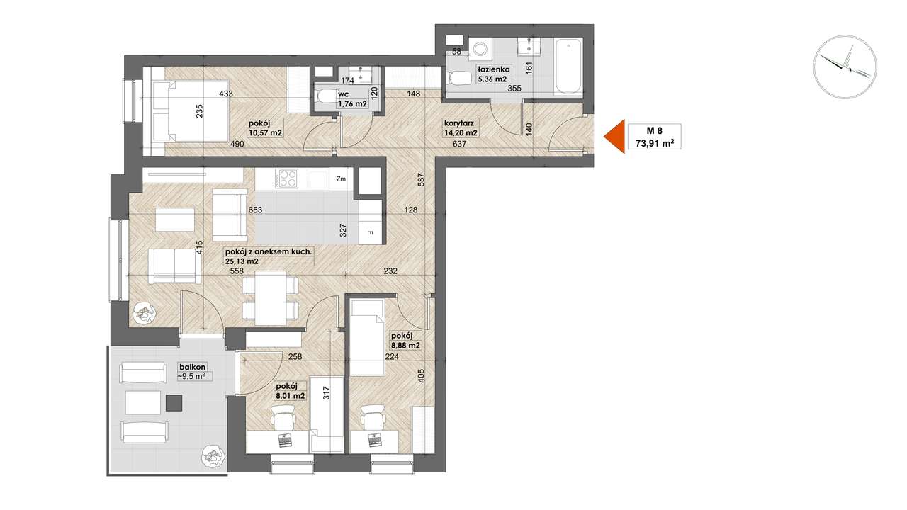 Cztery  pokoje w centrum- Apartamenty Śródmieście (8)-1