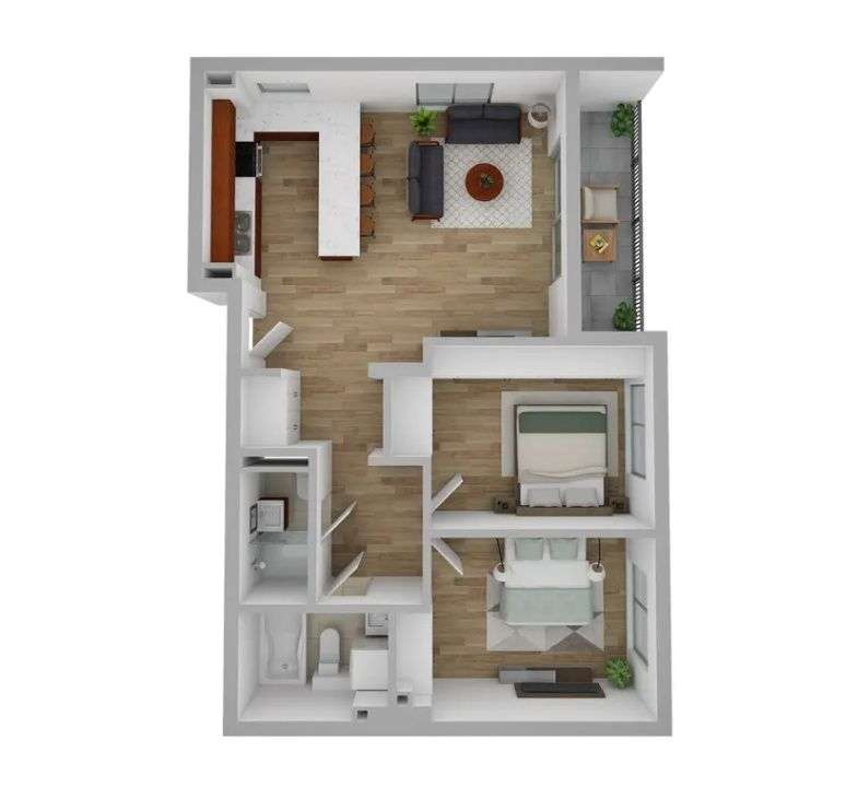 Apartament de 3 camere, 73,3 mp ANDREI MURESANU — fotografia 1