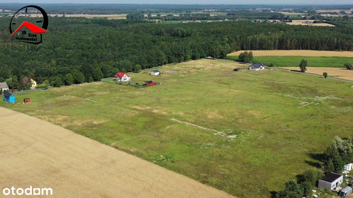 Działka budowlana, przy lesie, okolice Barcina.