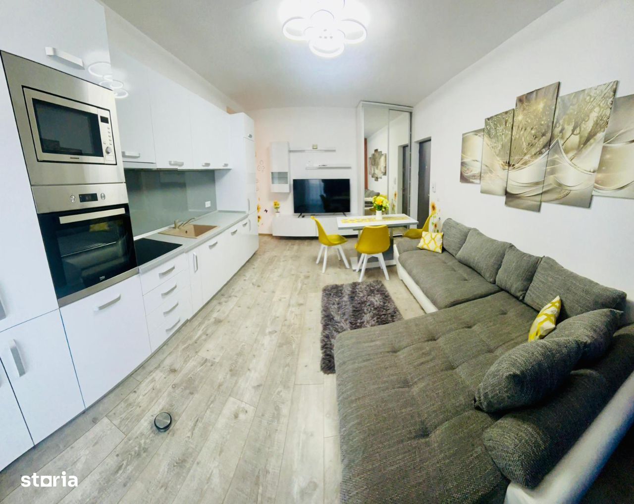 Apartament 3 camere, mobilat modern , nou , etaj 1 , parcare, Selimbar