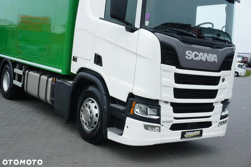 Scania R 500 / EURO 6 / KONTENER+ WINDA / OŚ SKRĘTNA / 17 PALET - 20