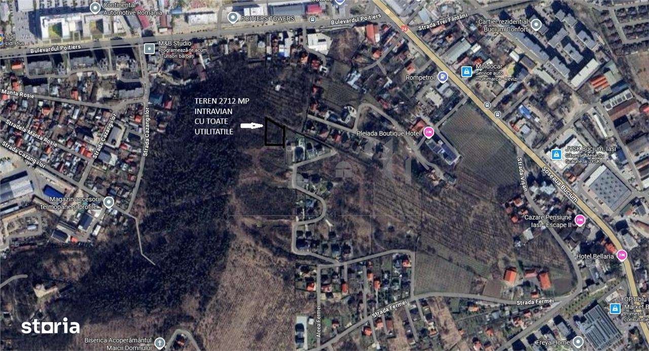 Bucium Aleea Fermei  TEREN 2712mp panorama superba, utilitati si PUZ r - Imagine principală: 1/6