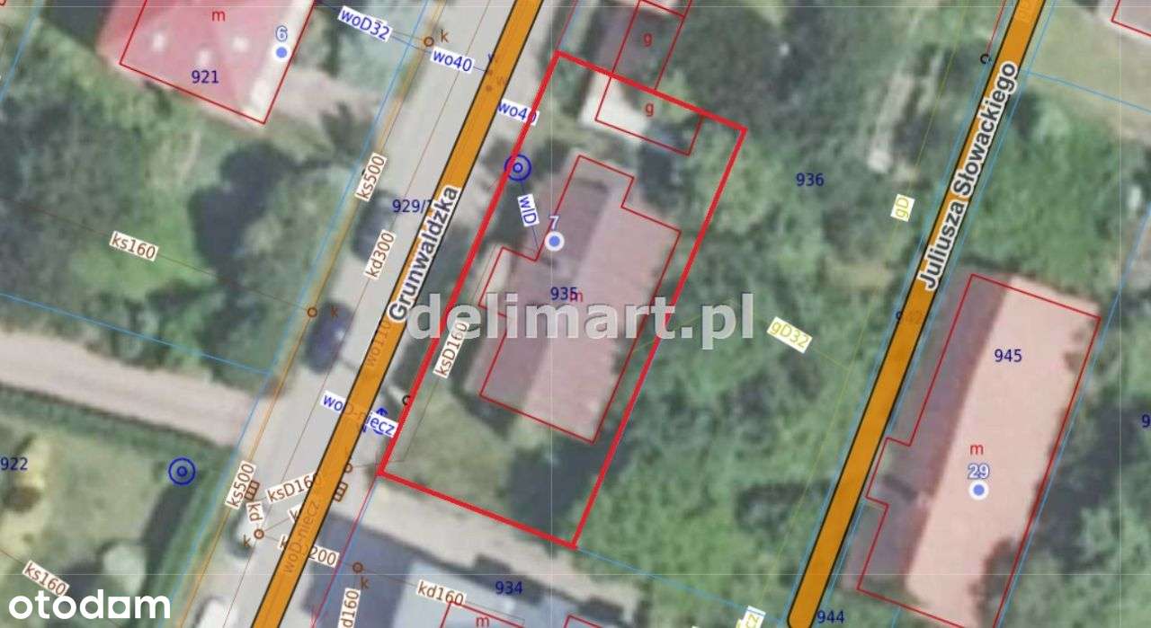 Działka wraz z budynkiem Grunwaldzka, Sanok-3