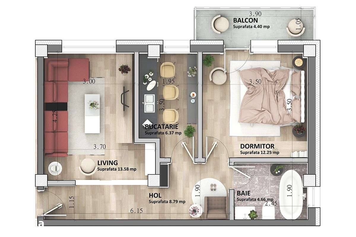 Capat CUG  Apartament 2 camere D 50 m Lunca Cetatuii TAXE NOTAR ZERO - Imagine principală: 2/14