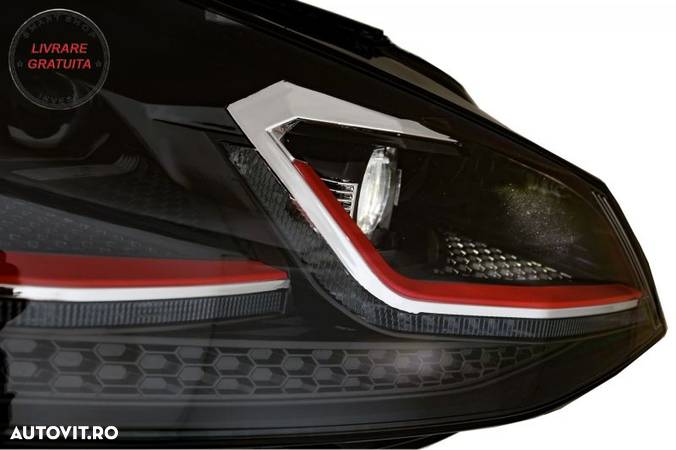 Bara Fata VW Golf VII 7 (2013-2017) si Faruri LED cu Semnal Dinamic 7.5 GTI Look- livrare gratuita - 15