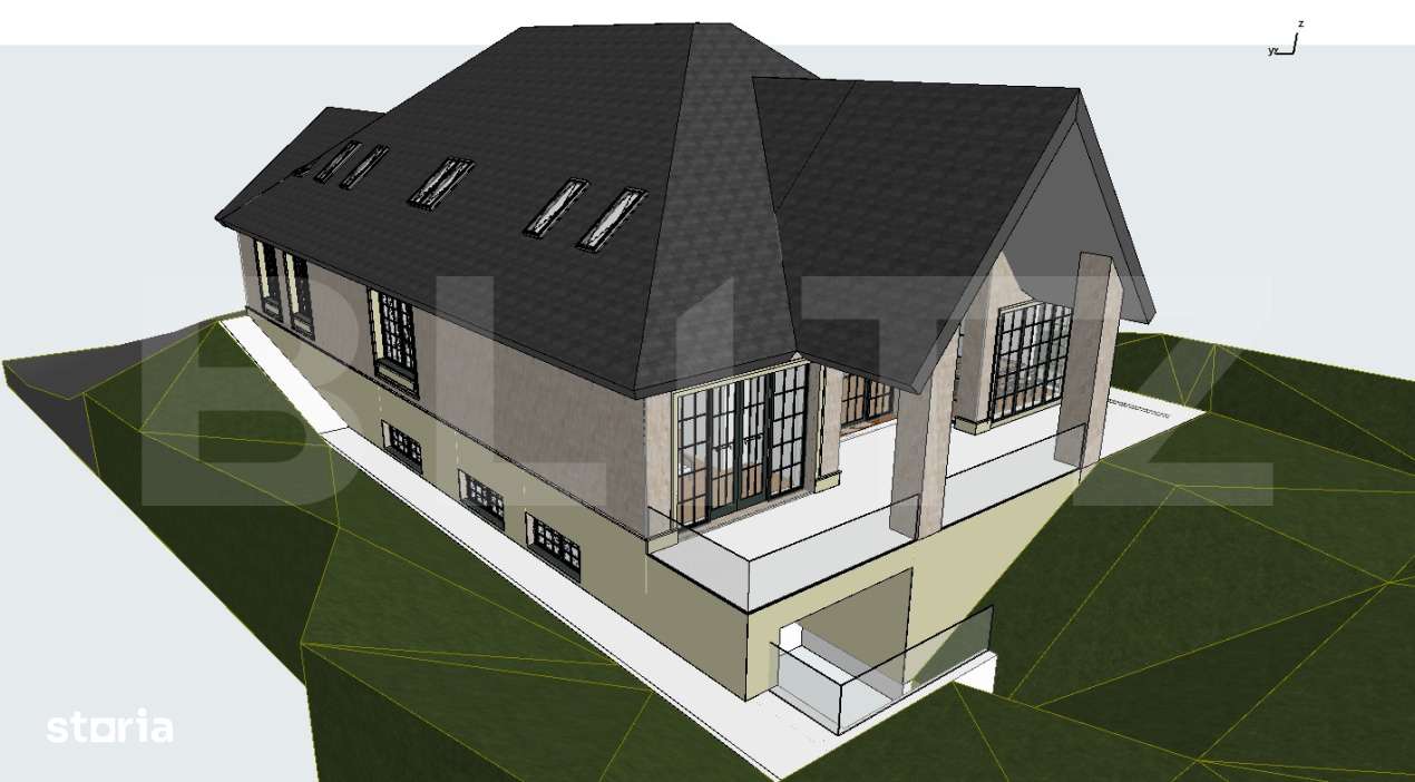 Teren 1206 mp cu AC Valabila pentru Vila LUX D+P+M (593,61 mp util) - Imagine principală: 3/8