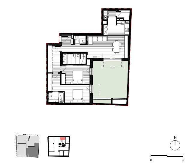 Apartamento T2 100 metros da praia c/ terraço de 37m2-24