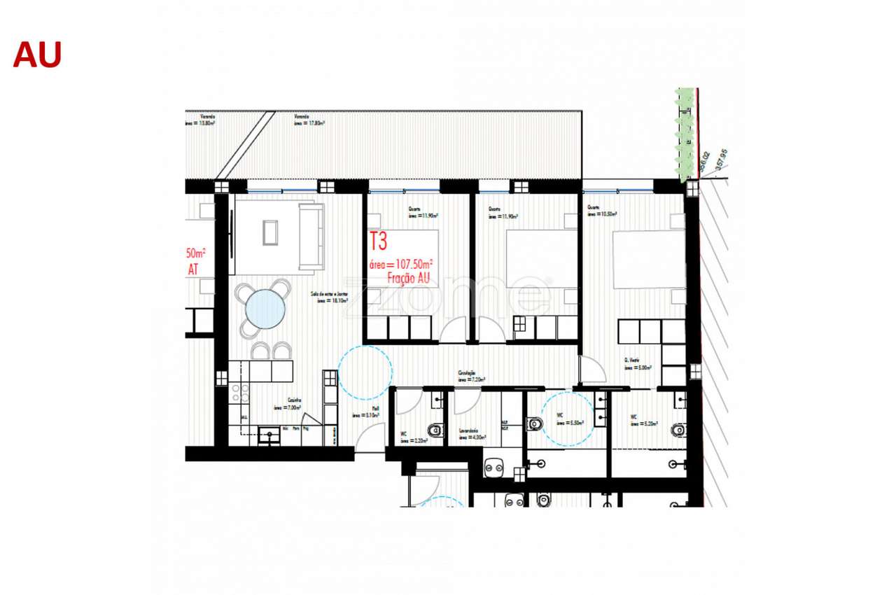 Apartamento T3 c/ Varanda, Freamunde, Paços de Ferreira (Fração AU) - Grande imagem: 2/17