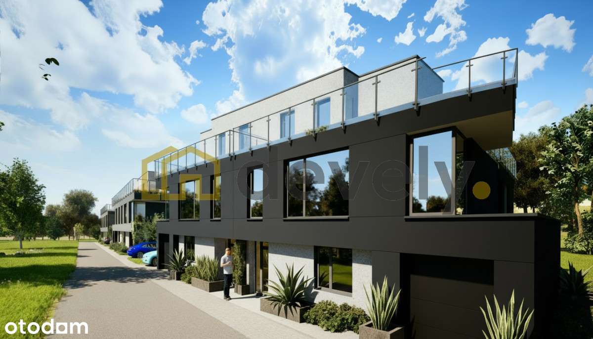 Bliźniak,Wola Justowska,ogród,tarasy,przeszklenia - Pełny obrazek: 2/11