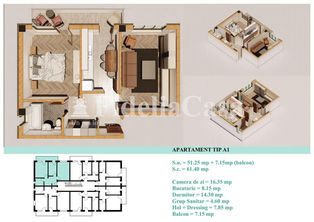 Apartament nou 2 camere-decomandat clasic-Pret promo la cash-Frumoasa