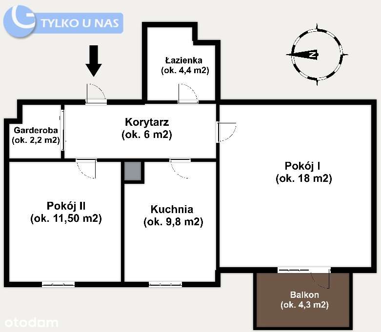 52 m2 z osobną kuchnią, ostatnie piętro *Serenada*-14