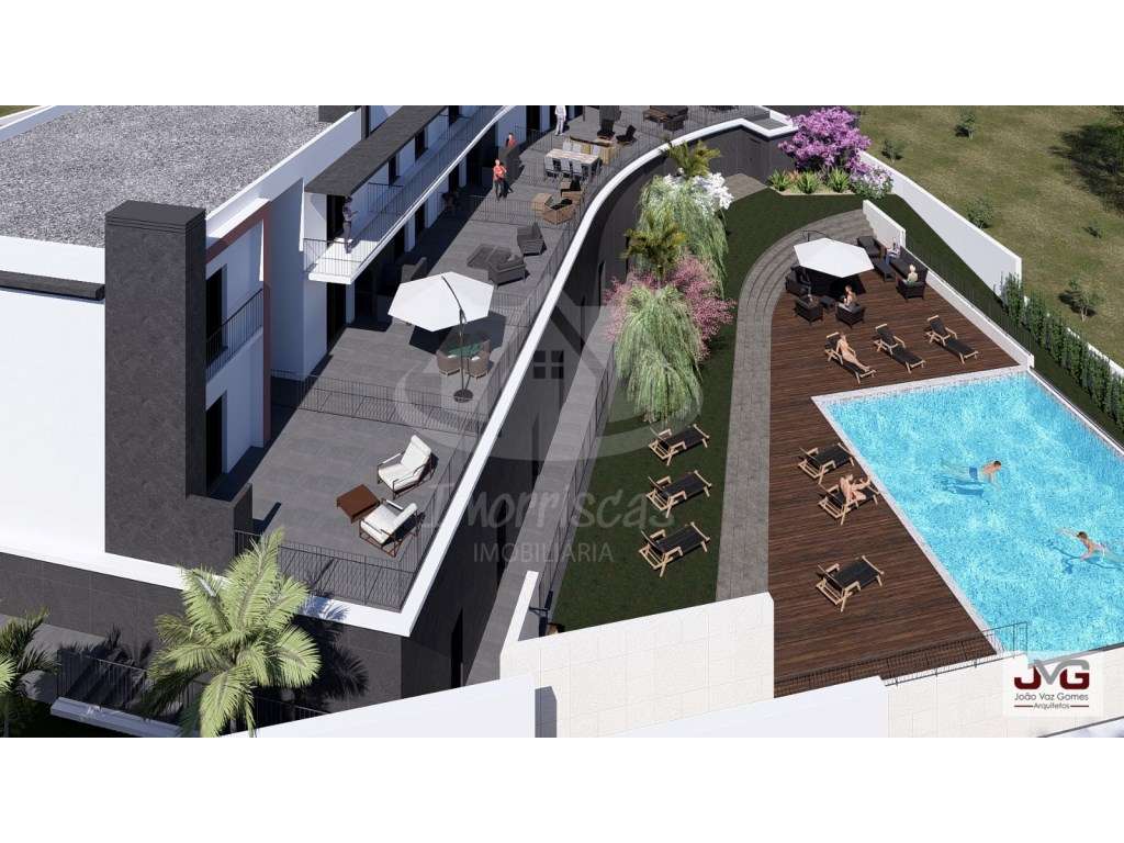 Moradia T2 exclusiva em condomínio privado com piscina e jardim em ...-8