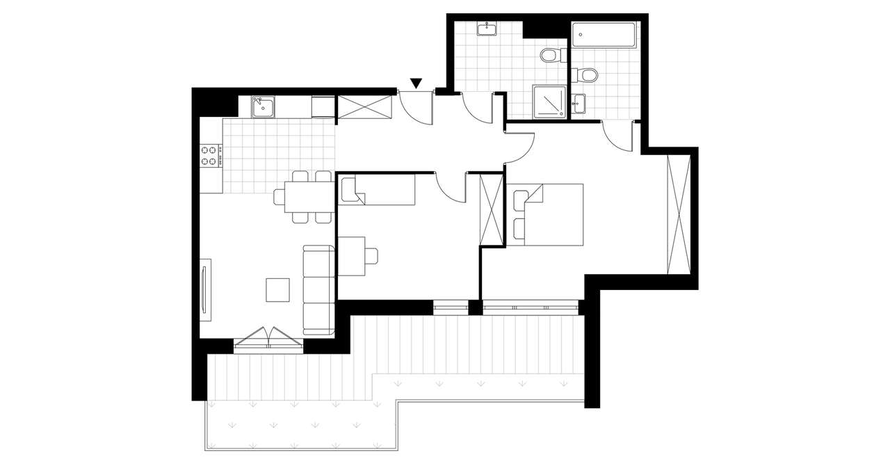 3-pokojowe mieszkanie 74m2 + ogródek Bezpośrednio - Pełny obrazek: 3/8