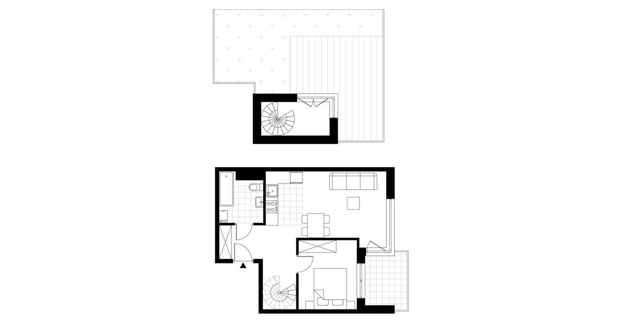2-pokojowe mieszkanie 45m2 + balkon - Pełny obrazek: 3/8